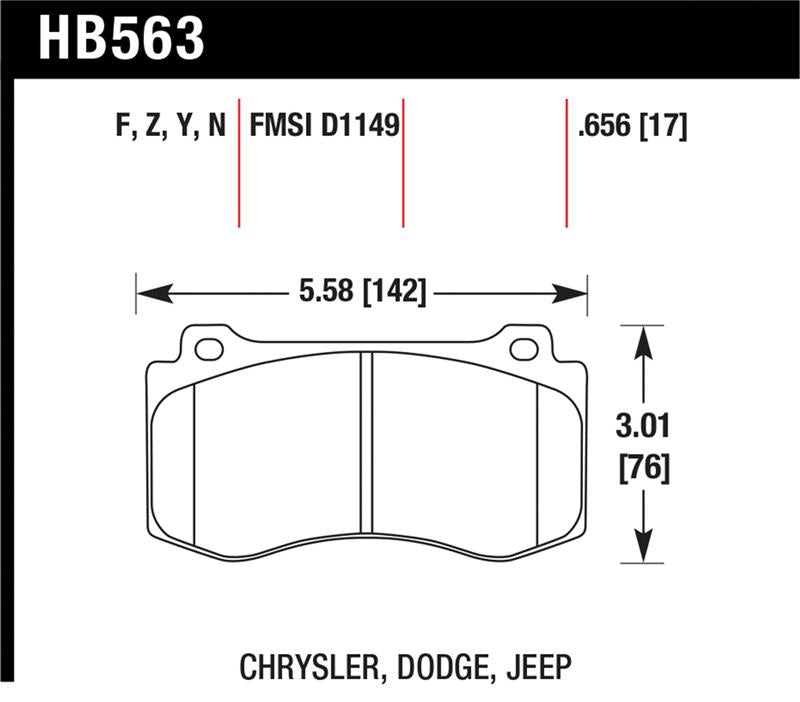 Brake Pads - Performance HAWKHB563B.656 Hawk
