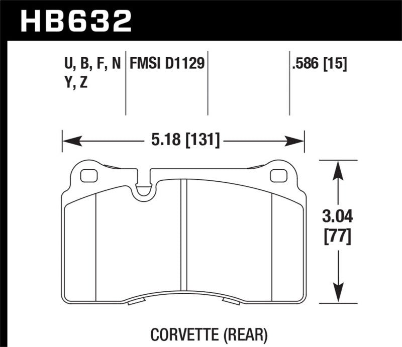 Brake Pads - Performance HAWKHB632B.586 Hawk