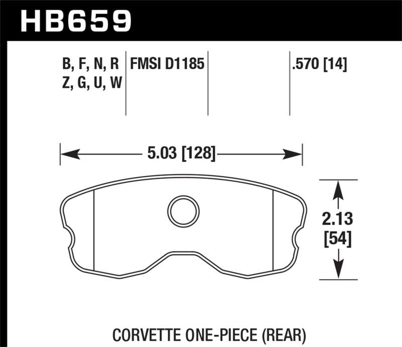 Brake Pads - Racing HAWKHB659D.570 Hawk Performance