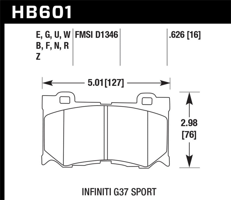 Brake Pads - Performance HAWKHB601B.626 Hawk