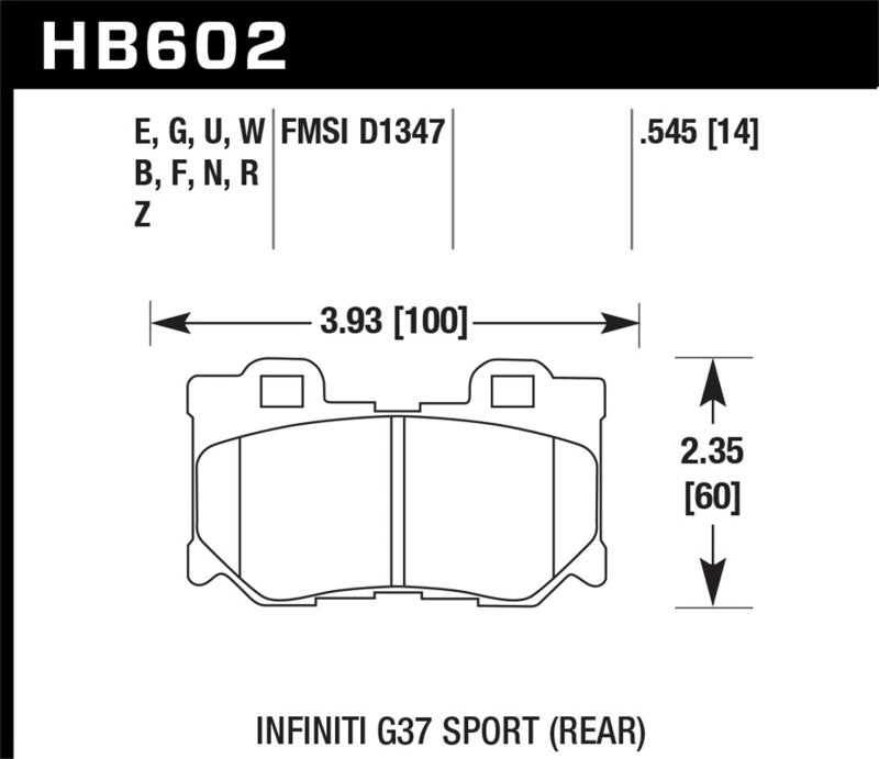 Brake Pads - Performance HAWKHB602B.545 Hawk