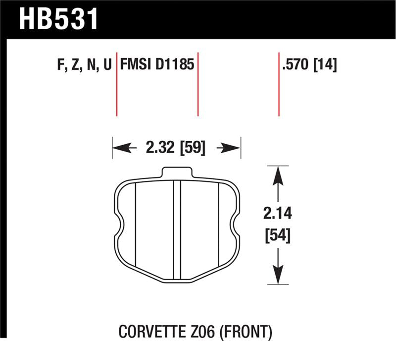 Brake Pads - Performance HAWKHB531B.570 Hawk