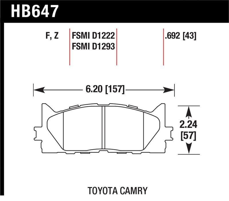 Brake Pads - Performance HAWKHB647B.692 Hawk