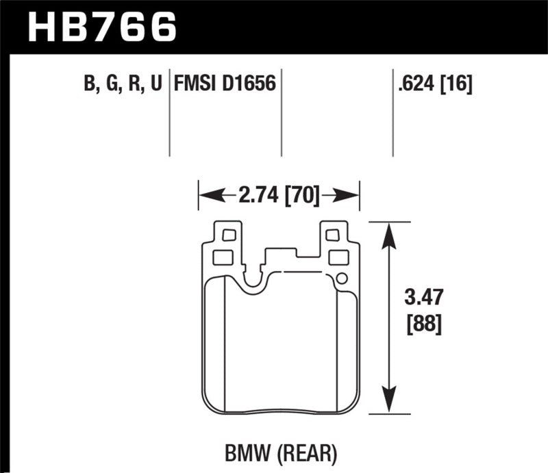 Brake Pads - Racing HAWKHB766D.624 Hawk Performance