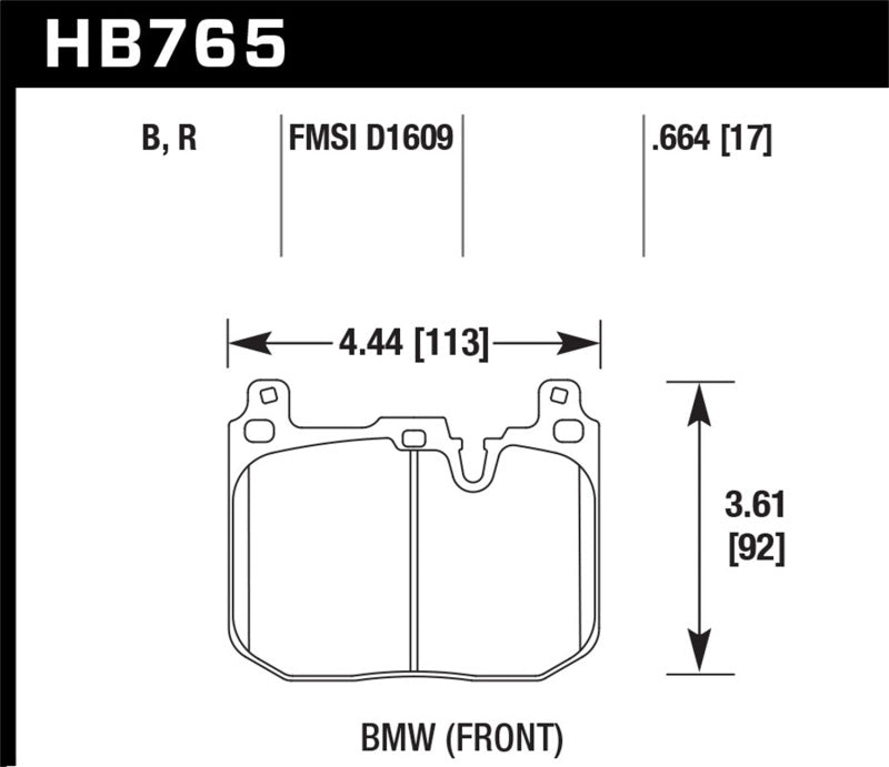 Brake Pads - Racing HAWKHB765D.664 Hawk Performance