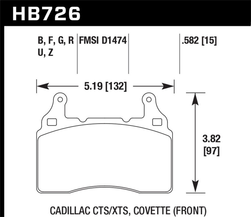 Brake Pads - Performance HAWKHB726Z.582 Hawk