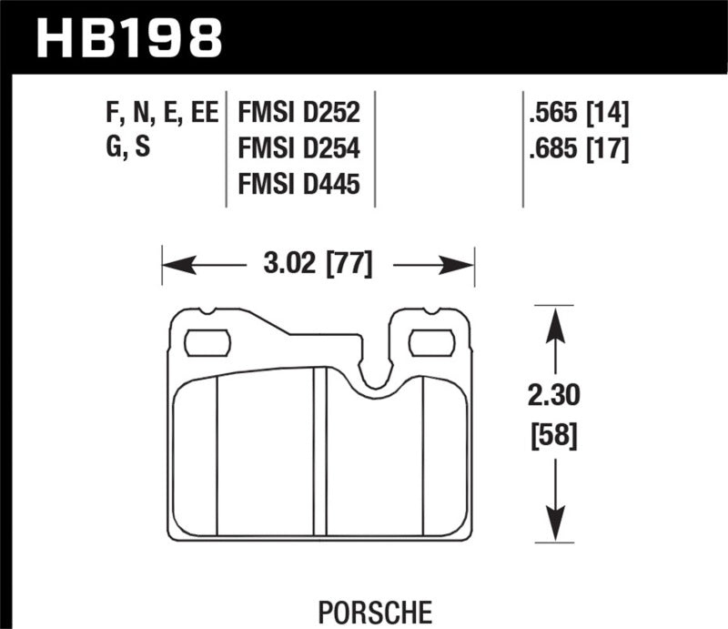 Brake Pads - Racing HAWKHB198D.685 Hawk Performance