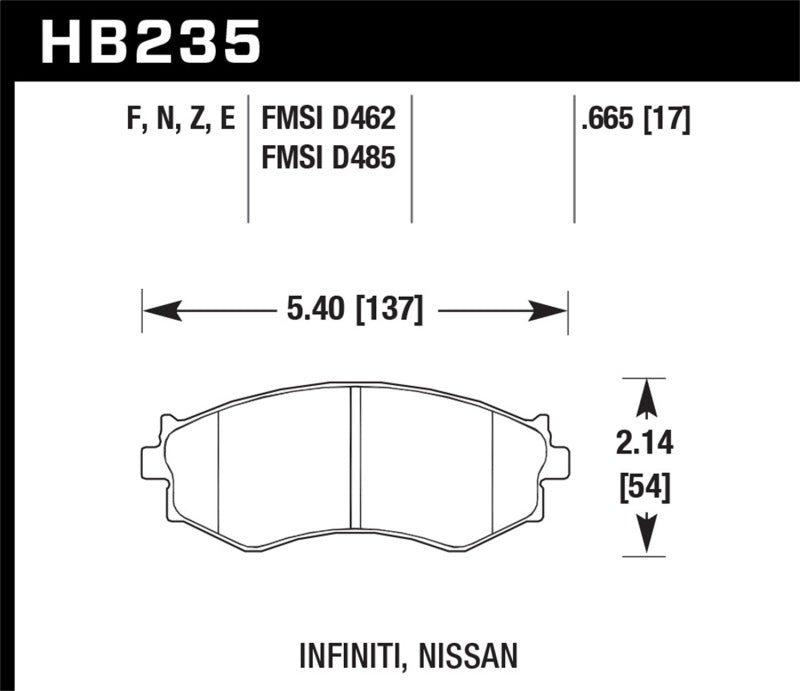Brake Pads - Performance HAWKHB235F.665 Hawk