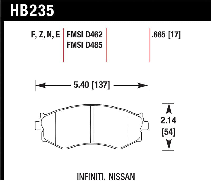 Brake Pads - Performance HAWKHB235F.665 Hawk