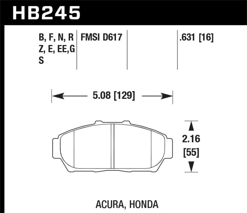 Brake Pads - Performance HAWKHB245N.631 Hawk