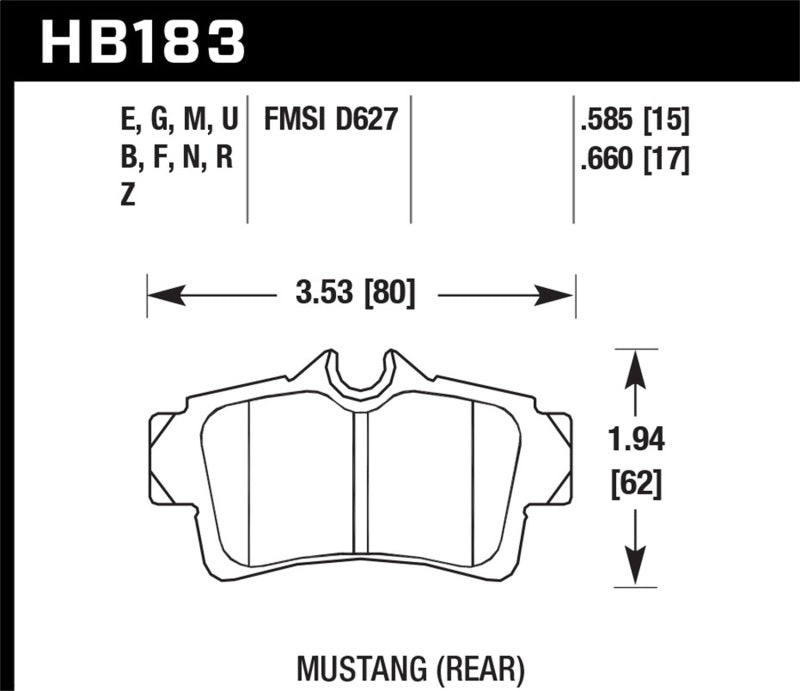 Brake Pads - Performance HAWKHB183F.660 Hawk