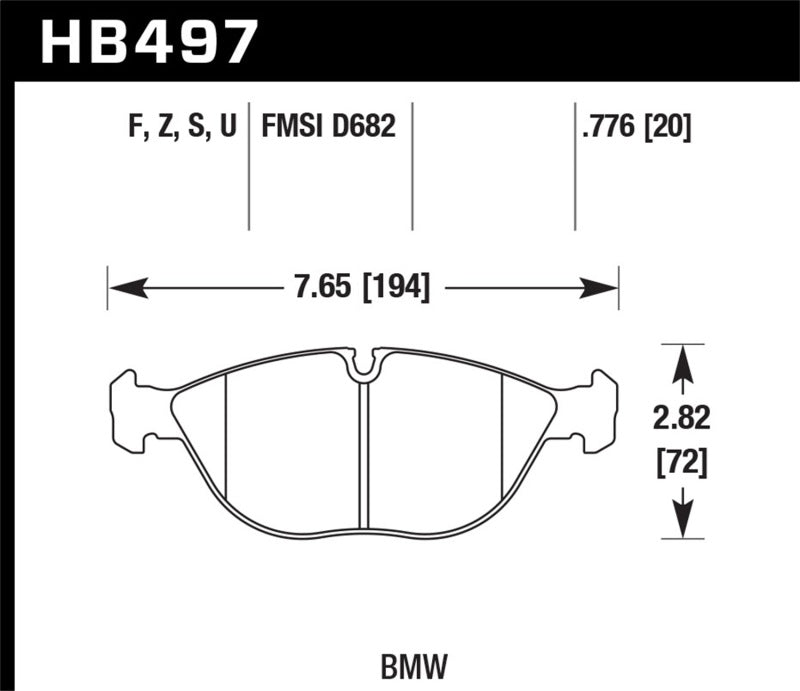 Brake Pads - Racing HAWKHB497D.776 Hawk Performance