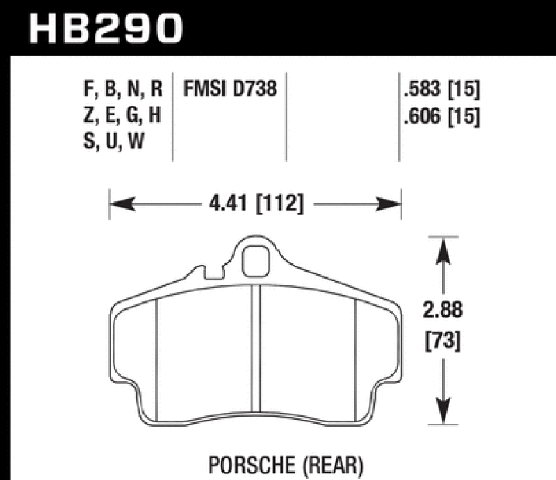 Brake Pads - Racing HAWKHB290D.583 Hawk Performance