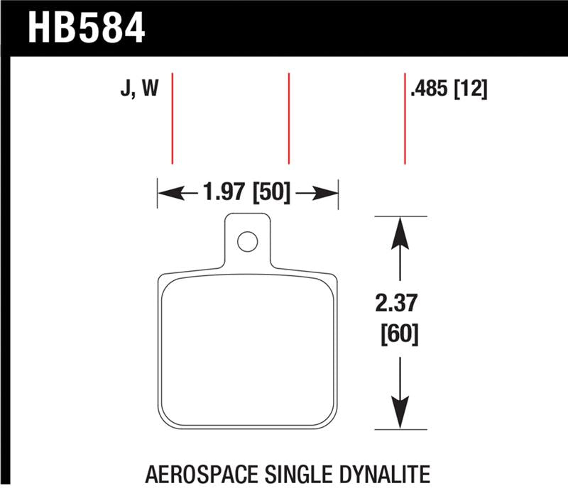 Brake Pads - Racing HAWKHB584W.485 Hawk Performance