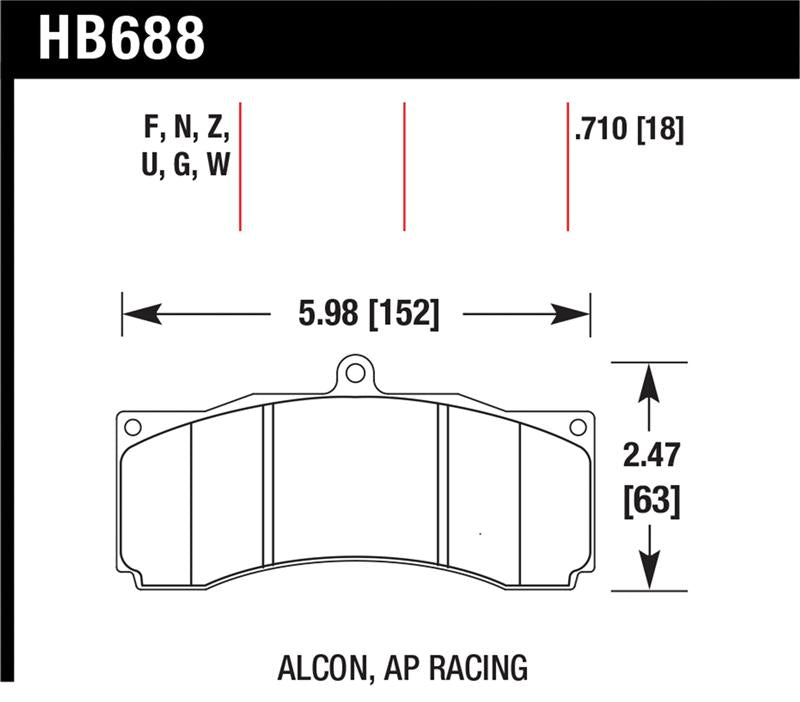 Brake Pads - Performance HAWKHB688N.710 Hawk
