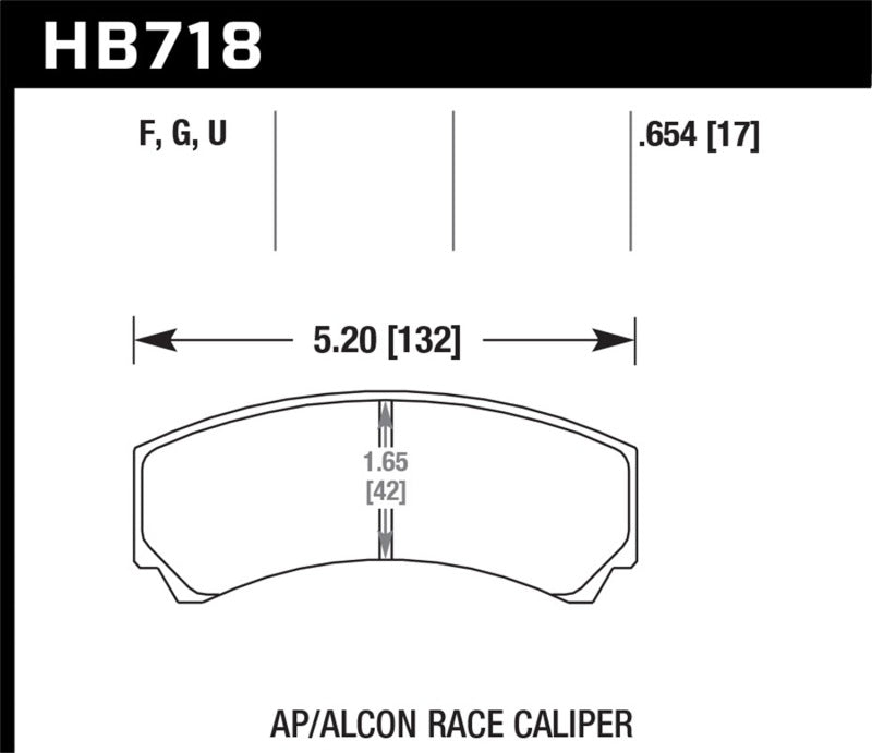 Brake Pads - Racing HAWKHB718U.654 Hawk Performance