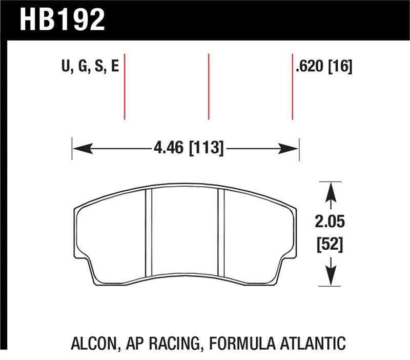 Brake Pads - Racing HAWKHB192G.620 Hawk Performance