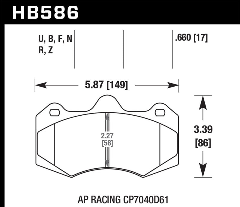 Brake Pads - Performance HAWKHB586Z.660 Hawk