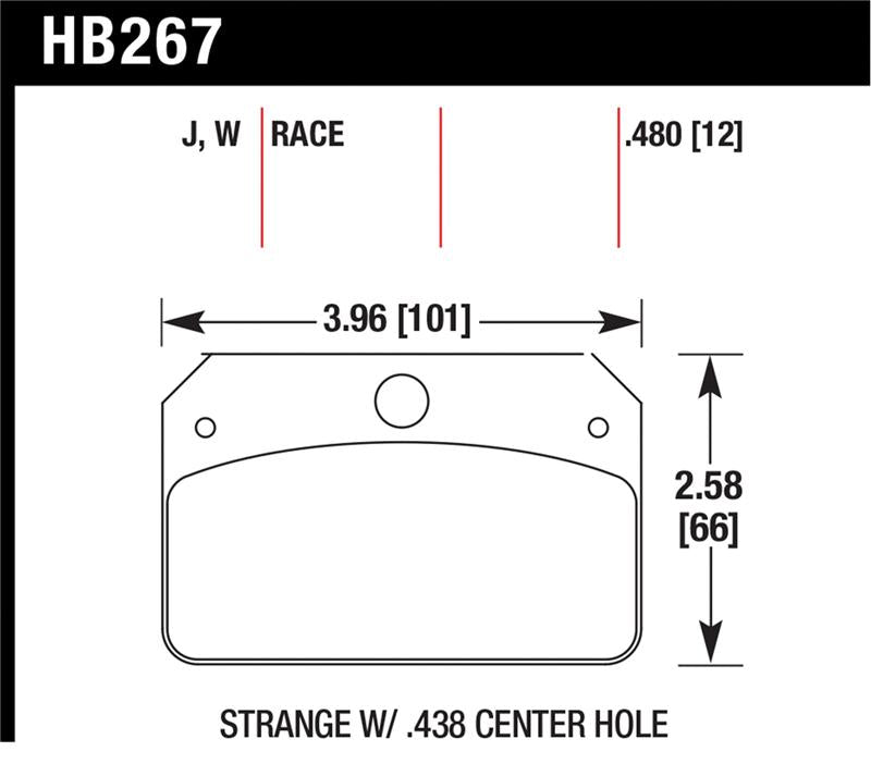 Brake Pads - Racing HAWKHB267J.480 Hawk Performance
