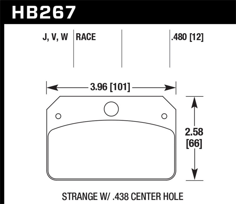 Brake Pads - Racing HAWKHB267V.480 Hawk Performance