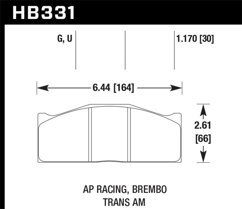 Brake Pads - Racing HAWKHB331Q1.17 Hawk Performance