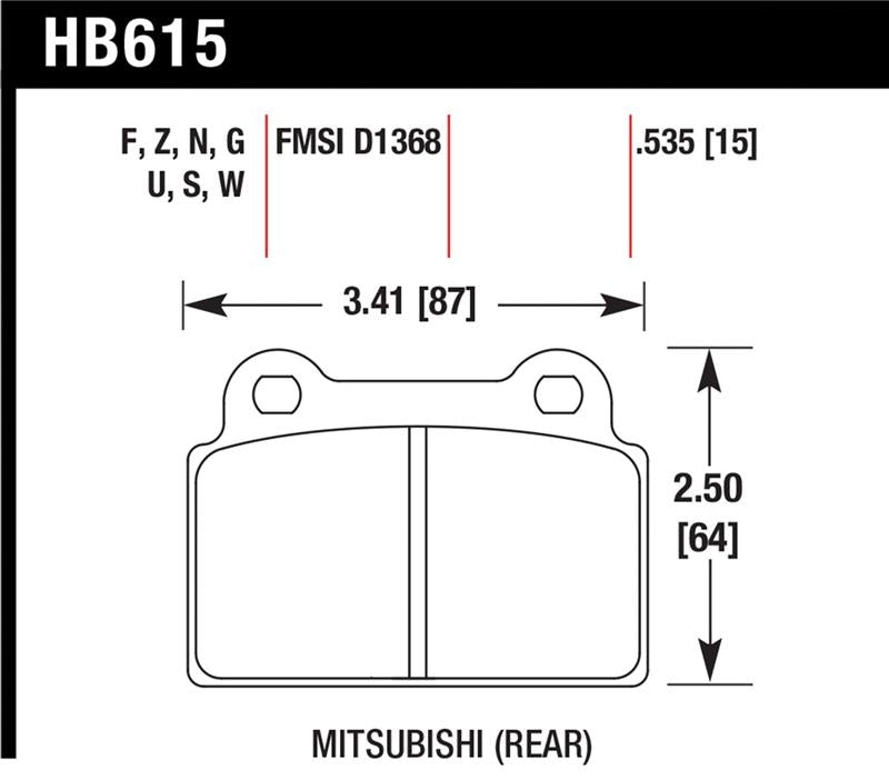 Brake Pads - Performance HAWKHB615N.535 Hawk