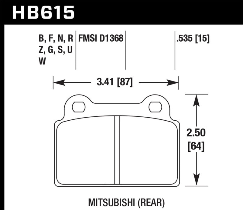 Brake Pads - Performance HAWKHB615F.535 Hawk