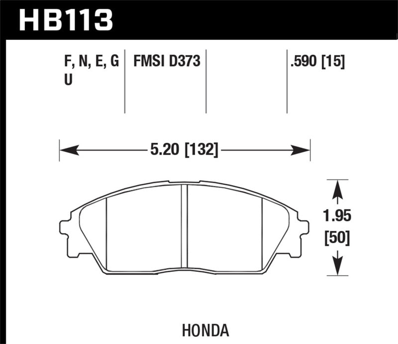 Brake Pads - Performance HAWKHB113F.590 Hawk