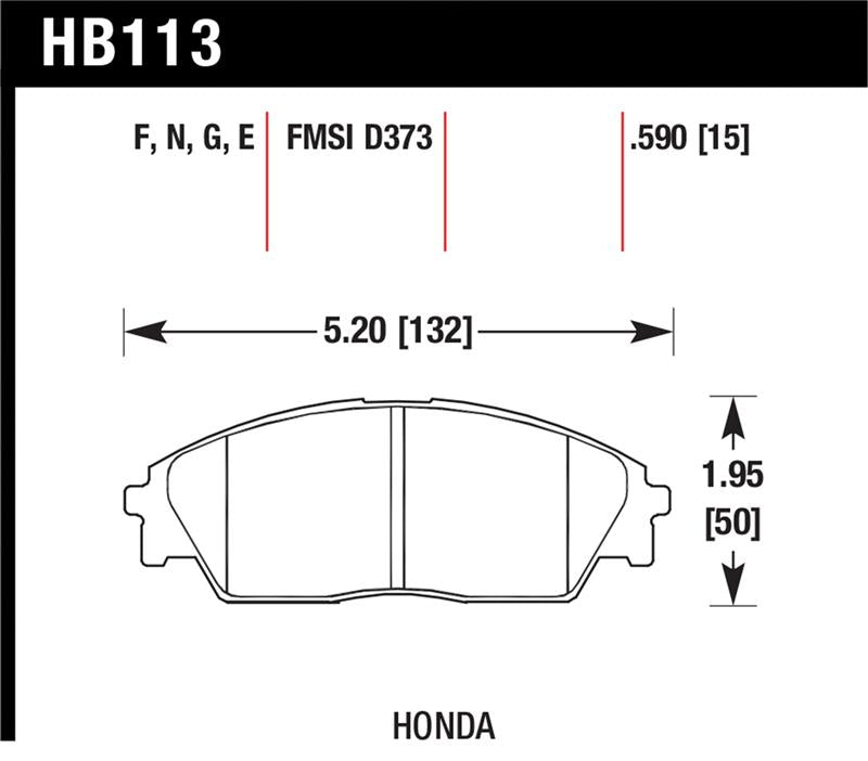 Brake Pads - Performance HAWKHB113F.590 Hawk