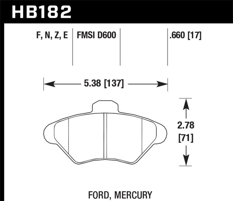 Brake Pads - Performance HAWKHB182N.660 Hawk