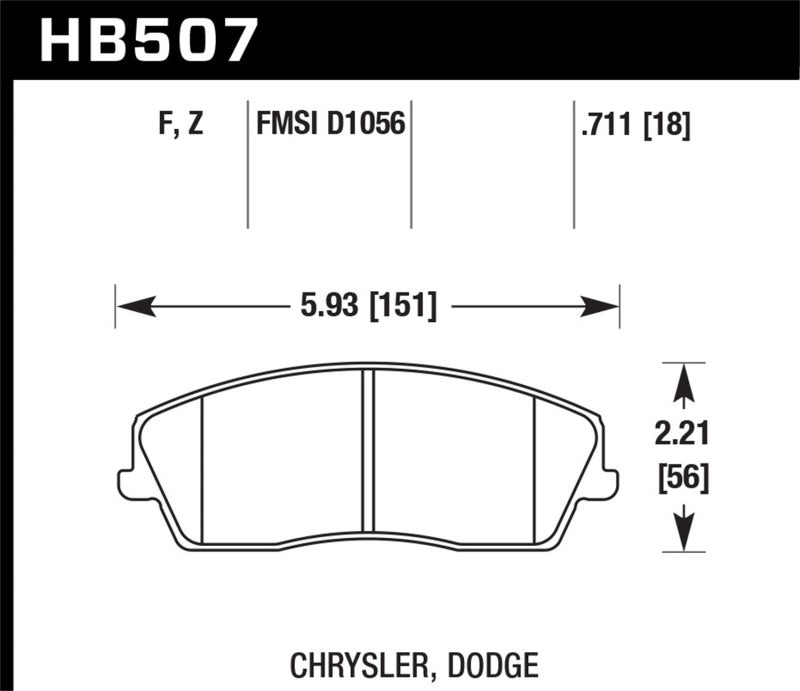 Brake Pads - Performance HAWKHB507B.711 Hawk