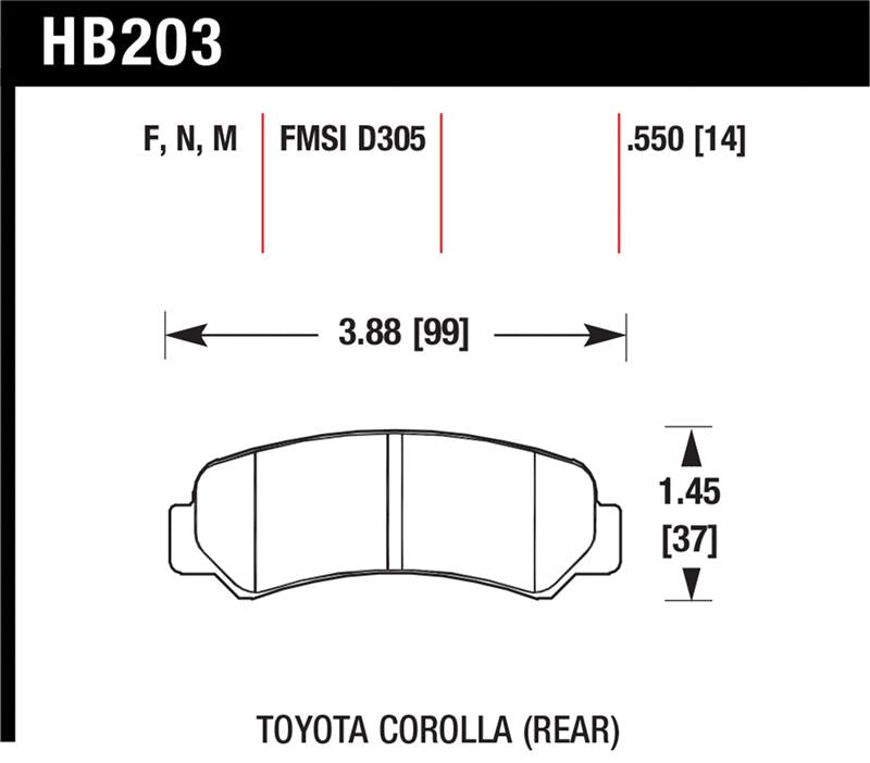 Brake Pads - Performance HAWKHB203F.550 Hawk
