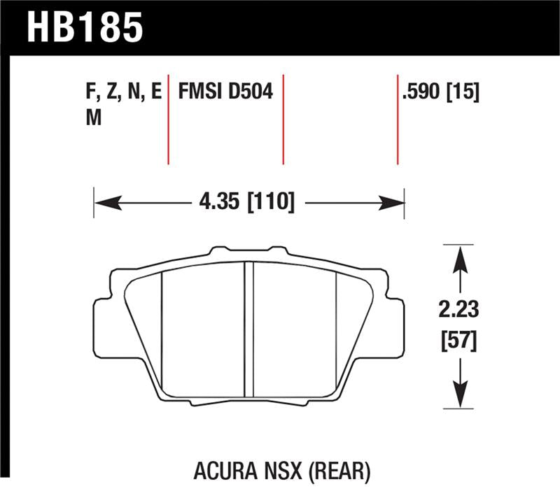 Brake Pads - Performance HAWKHB185F.590 Hawk