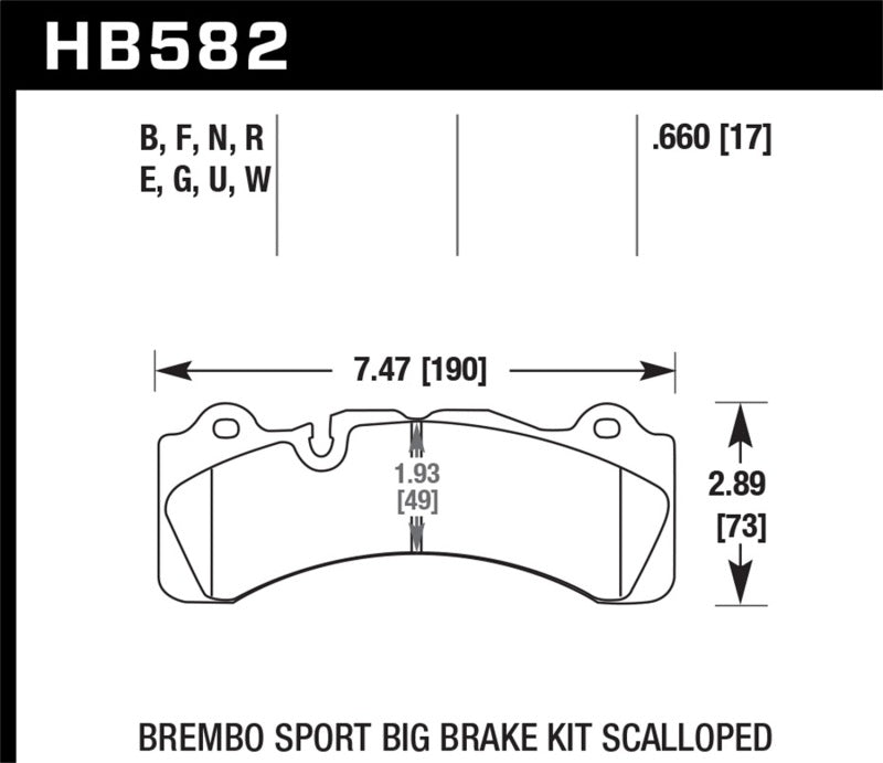 Brake Pads - Performance HAWKHB582F.660 Hawk