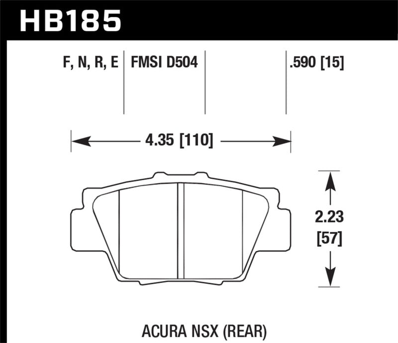 Brake Pads - Performance HAWKHB185F.590 Hawk