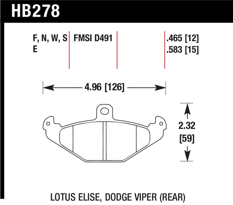 Brake Pads - Performance HAWKHB278F.583 Hawk