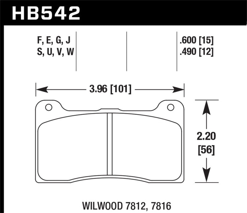 Brake Pads - Performance HAWKHB542F.600 Hawk