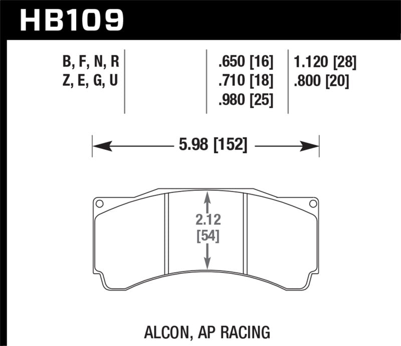 Brake Pads - Performance HAWKHB109F.710 Hawk