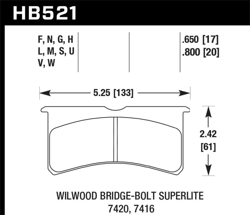 Brake Pads - Performance HAWKHB521F.800 Hawk