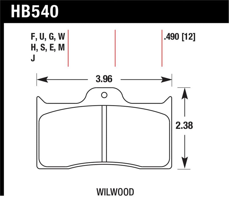 Brake Pads - Performance HAWKHB540F.490 Hawk