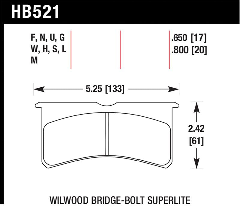 Brake Pads - Performance HAWKHB521F.800 Hawk