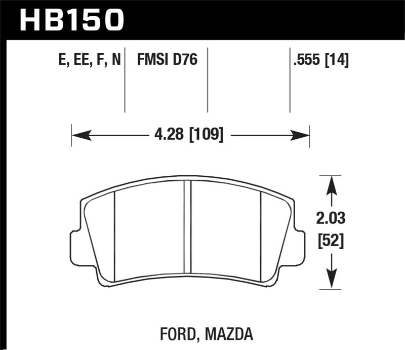 Brake Pads - Performance HAWKHB150F.555 Hawk