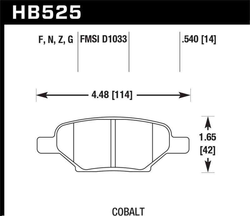 Brake Pads - Performance HAWKHB525F.540 Hawk