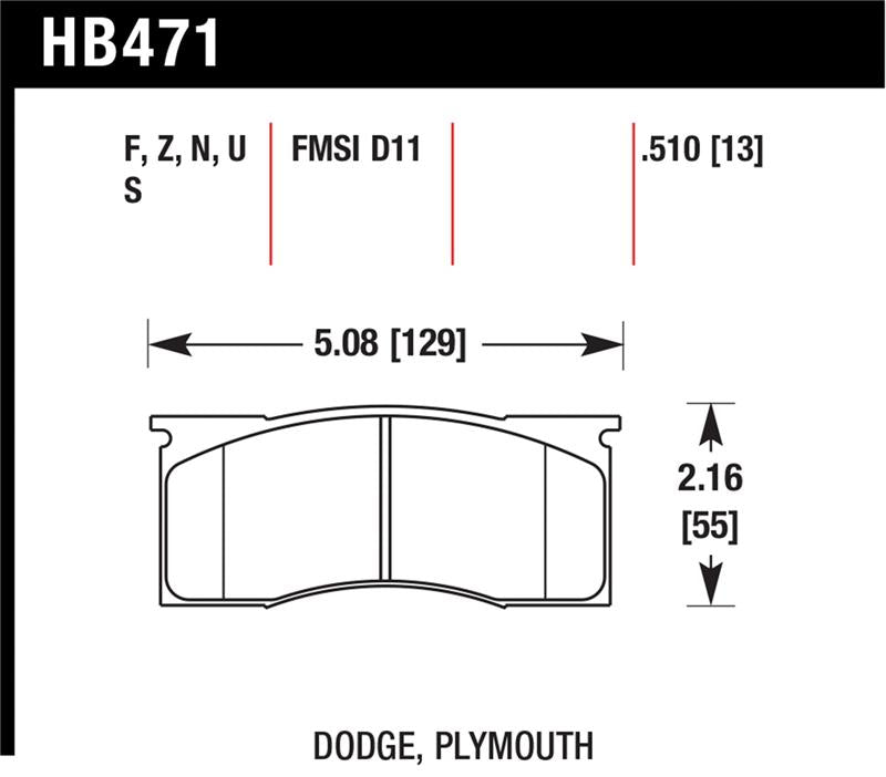 Brake Pads - Performance HAWKHB471F.510 Hawk