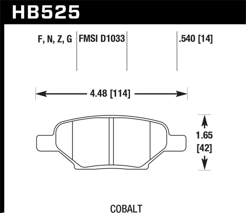 Brake Pads - Performance HAWKHB525F.540 Hawk