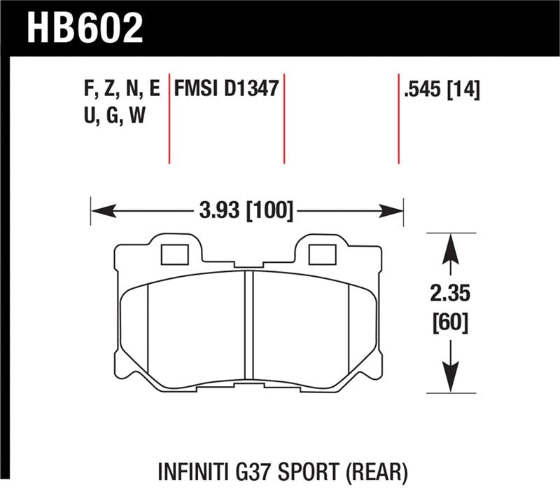 Brake Pads - Performance HAWKHB602Z.545 Hawk