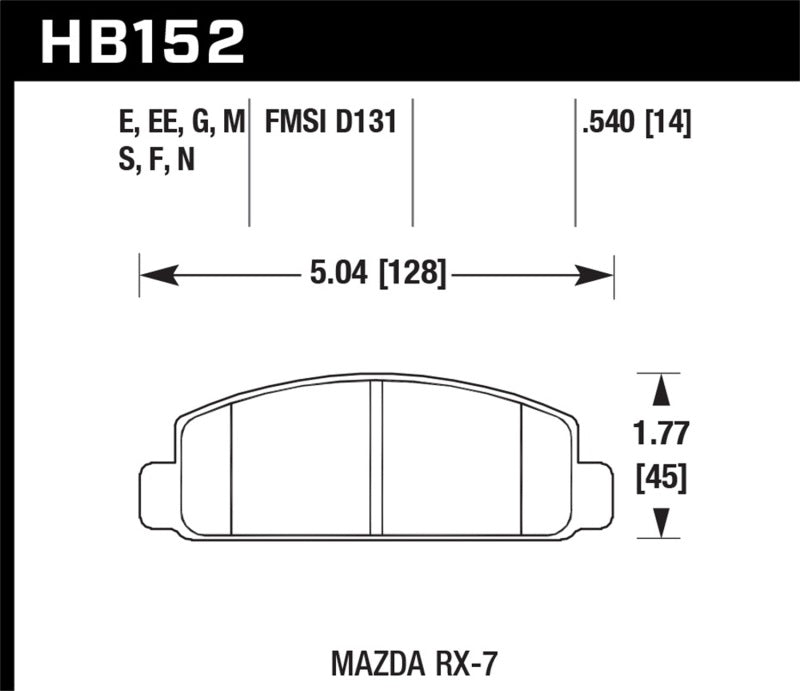 Brake Pads - Performance HAWKHB152F.540 Hawk