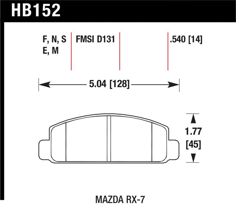 Brake Pads - Performance HAWKHB152F.540 Hawk