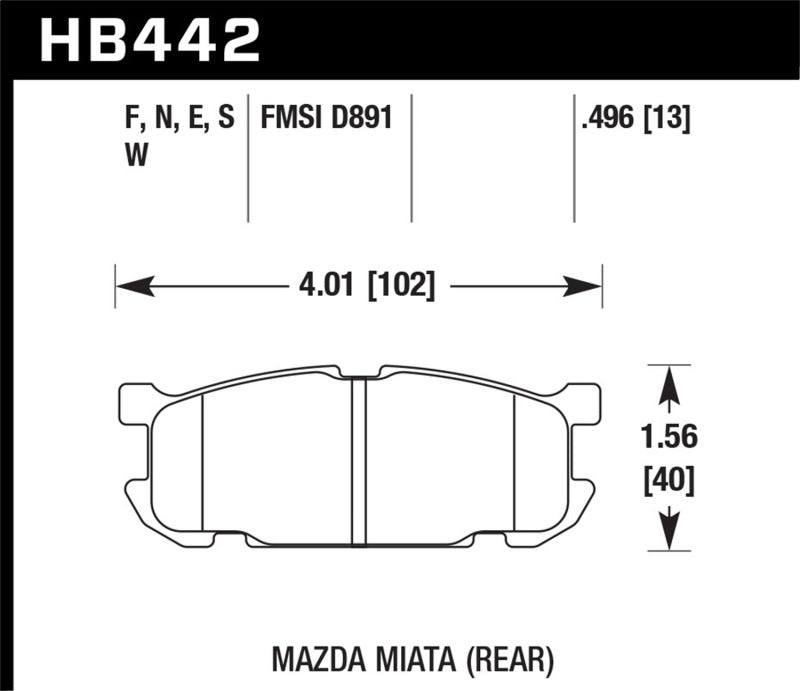 Brake Pads - Performance HAWKHB442B.496 Hawk