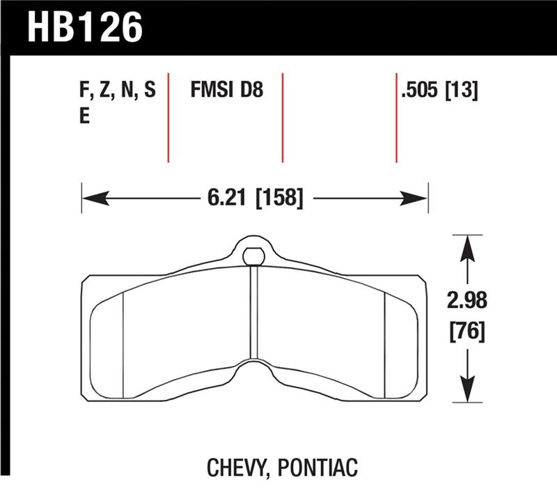 Brake Pads - Performance HAWKHB126Z.505 Hawk